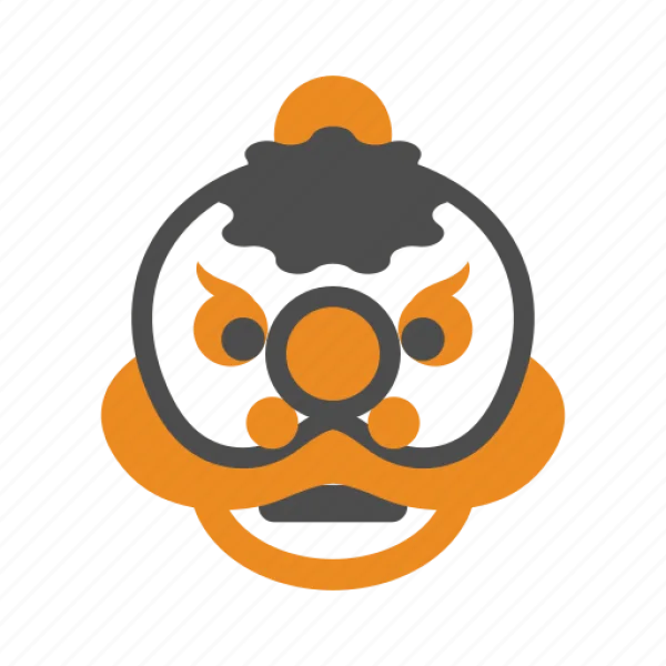 Traditional Japanese Hannya Mask Icon PNG