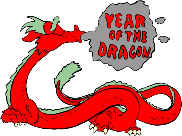 Year of the Dragon Red Cartoon PNG