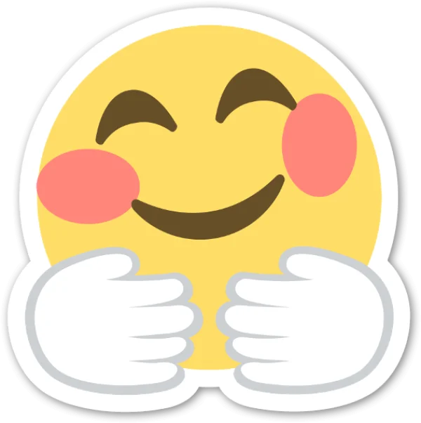 Hugging Face Emoji Sticker PNG Transparent