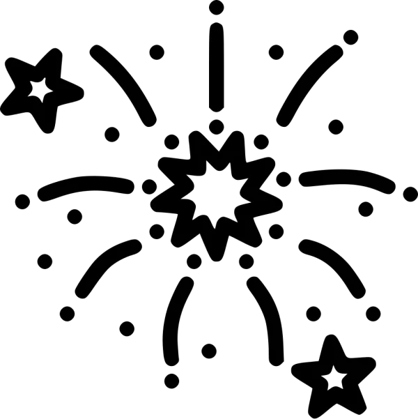 Fireworks Explosion Icon Transparent Background