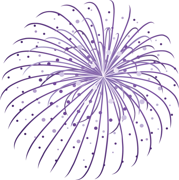Purple Fireworks Explosion PNG Transparent Background