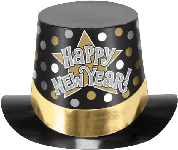 Happy New Year Party Hat PNG Transparent Background
