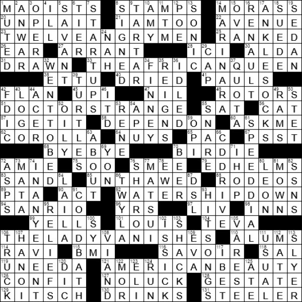 Completed Crossword Puzzle PNG Transparent Background