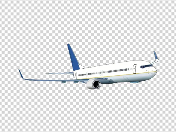 White Passenger Airplane PNG Transparent Background