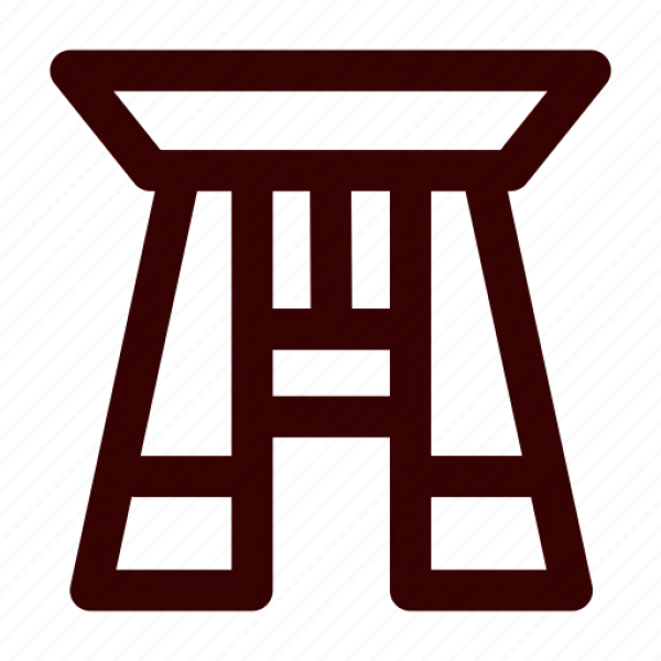 Red Torii Gate Icon Transparent Background