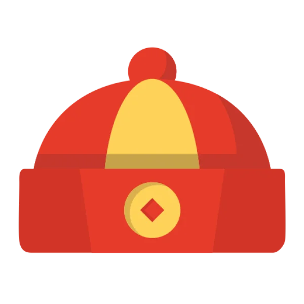 Chinese New Year Hat PNG Transparent Background