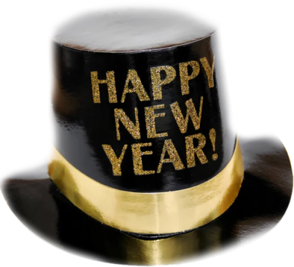 Happy New Year Top Hat PNG Transparent Background