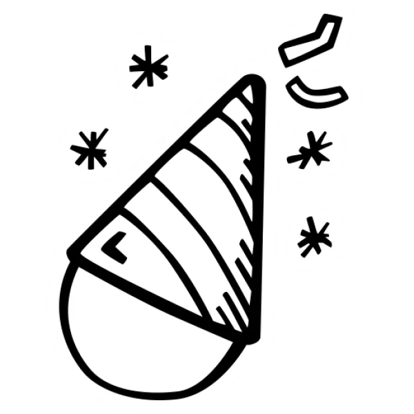 Party Hat Confetti Icon PNG Transparent