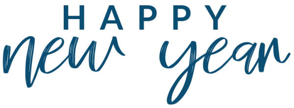 Happy New Year Text PNG Transparent Background