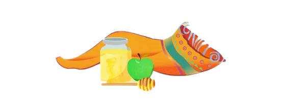 Shofar Honey Apple for Rosh Hashanah PNG Transparent Background