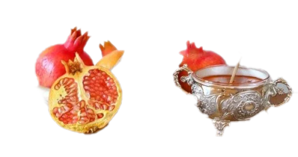 Pomegranates and Decorative Silver Cup PNG Transparent Background