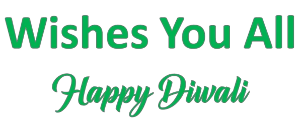 Wishes You All Happy Diwali Text PNG