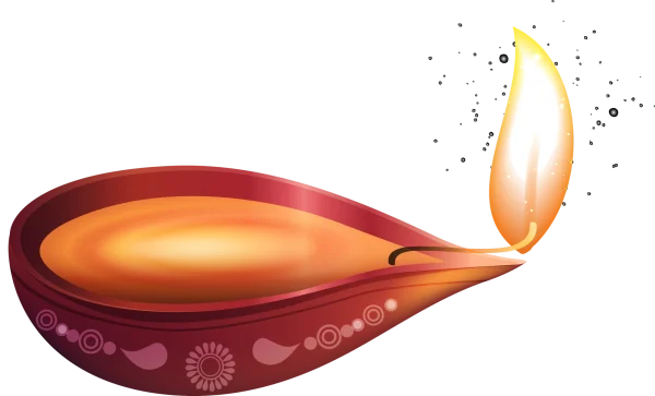 Traditional Indian Diya Lamp PNG Transparent
