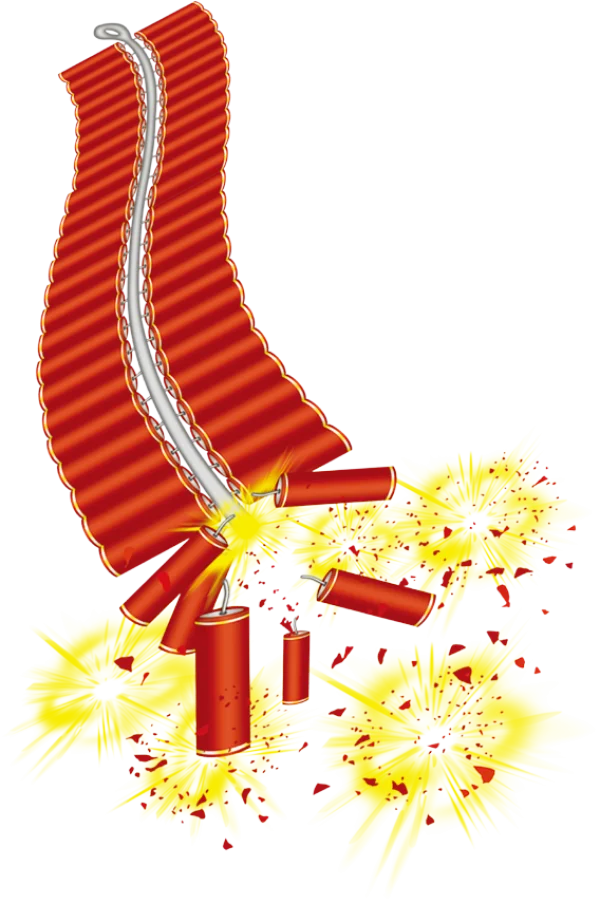 Exploding Firecrackers String PNG Transparent