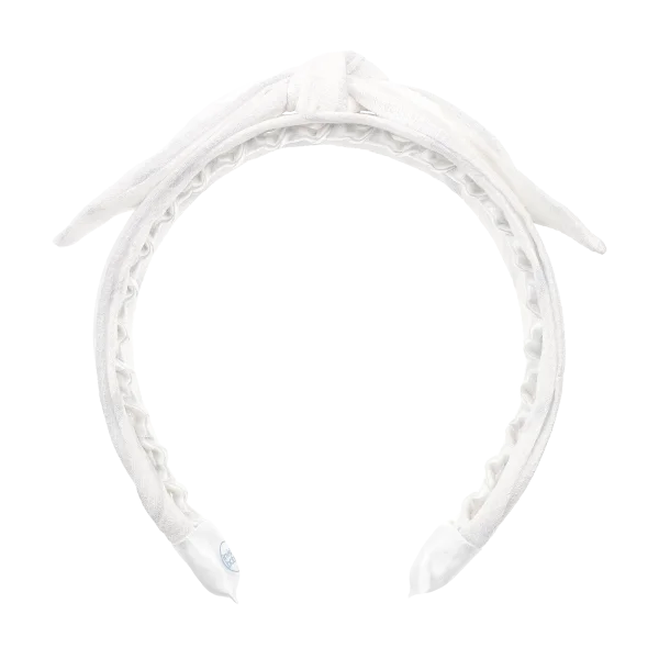 White Knotted Spa Headband PNG Transparent Background