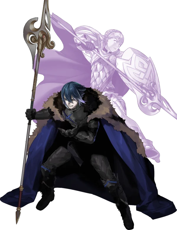 Byleth and Ethereal Warrior Spirit PNG