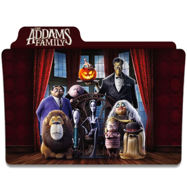 The Addams Family Animated Movie Poster PNG