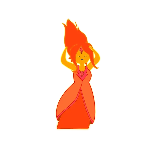 Flame Princess Adventure Time PNG Transparent Background
