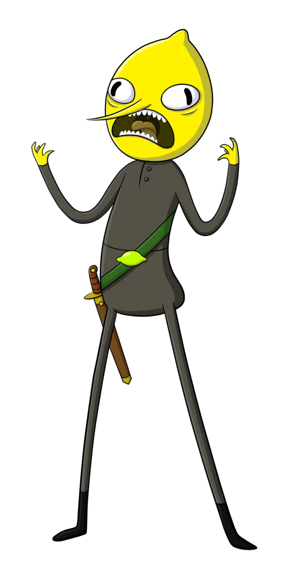 Lemongrab Adventure Time Screaming PNG Transparent Background