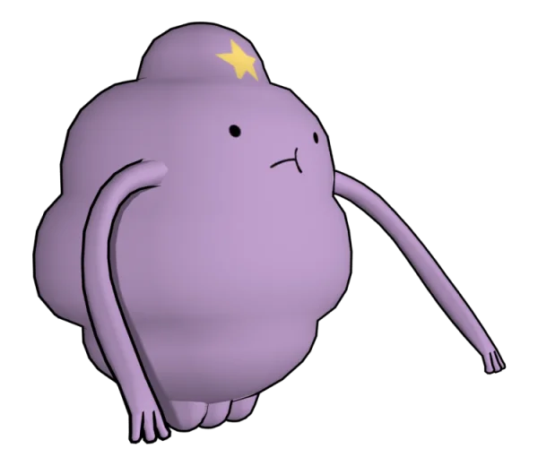 Lumpy Space Princess 3D Render PNG Transparent Background