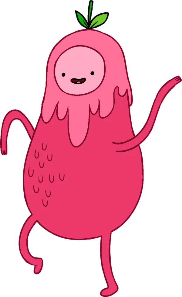 Adventure Time Pink Berry Character PNG Transparent