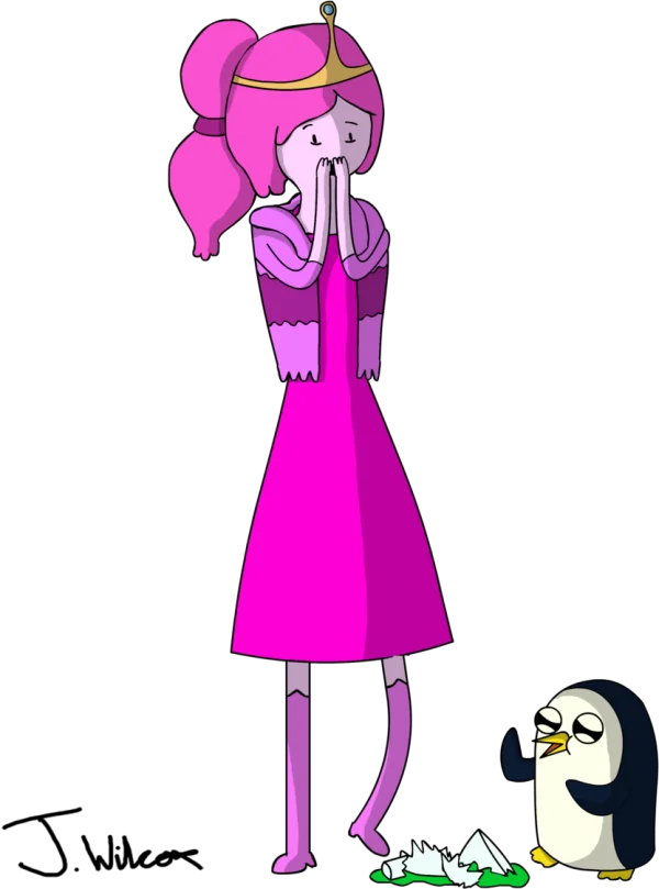Princess Bubblegum and Gunter PNG Transparent Background
