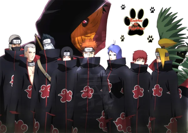 Naruto Akatsuki Members Group PNG