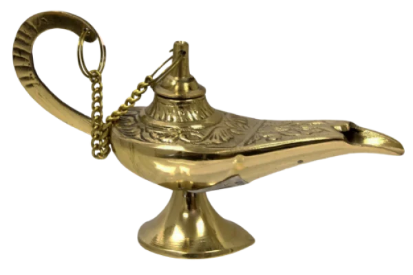 Golden Aladdin's Lamp PNG Transparent Background