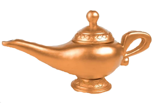 Golden Genie Lamp PNG Transparent Background