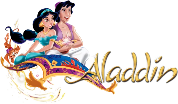 Disney Aladdin Logo and Characters PNG