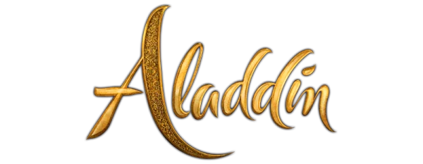 Aladdin Gold Calligraphy Logo PNG Transparent