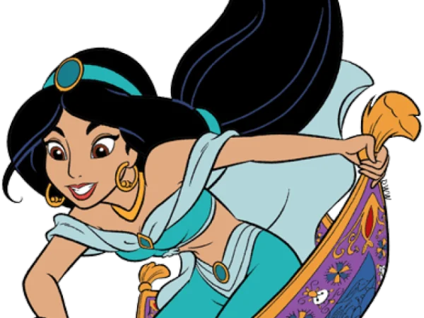Princess Jasmine on Magic Carpet PNG Transparent Background