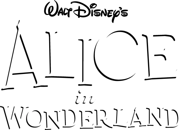 Alice in Wonderland Logo Transparent PNG