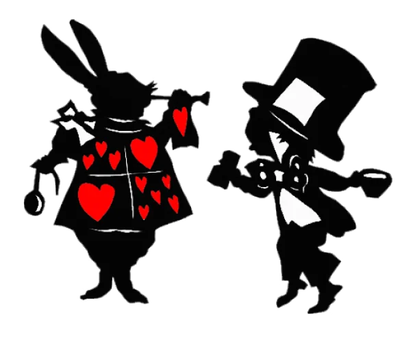 Alice in Wonderland Silhouettes PNG