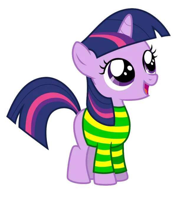 Twilight Sparkle with Striped Sweater PNG