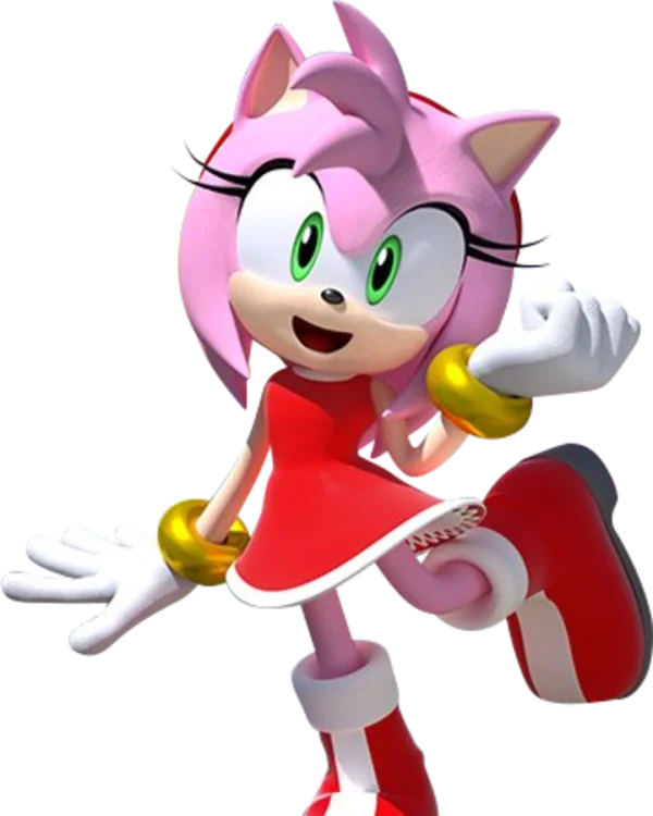 Amy Rose Sonic Character PNG Transparent Background