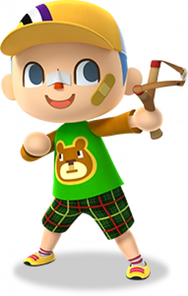 Animal Crossing Villager with Slingshot PNG