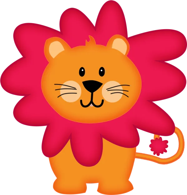 Cute Cartoon Lion PNG Transparent Background