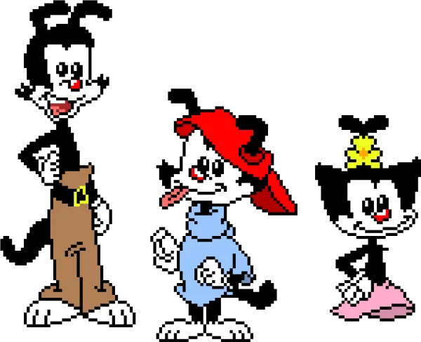 Pixel Art Warner Siblings PNG Transparent