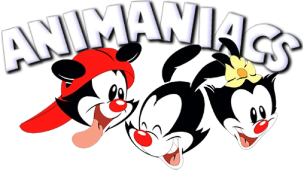 Animaniacs Logo with Yakko, Wakko, and Dot PNG Transparent Background