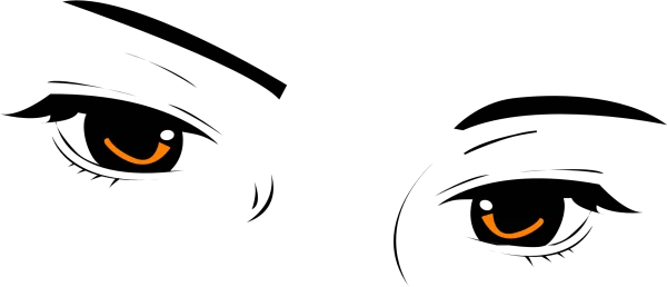 Cartoon Orange Eyes Transparent PNG