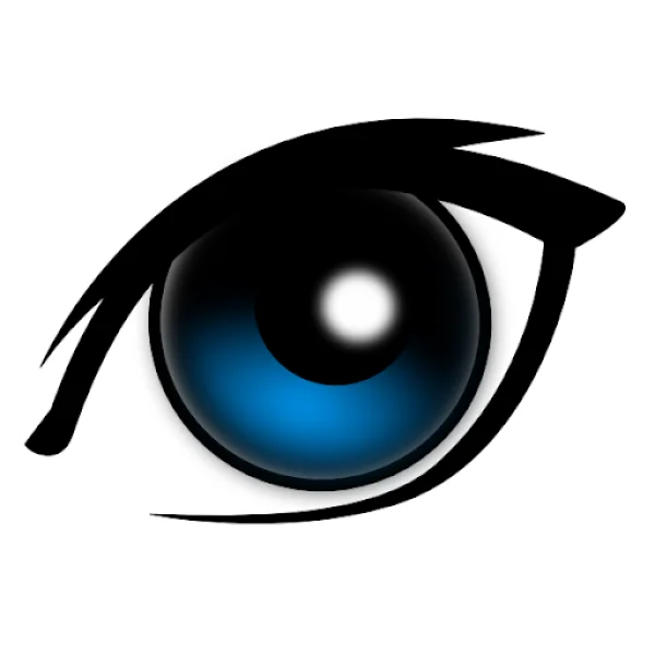 Blue Eye Icon PNG Transparent Background