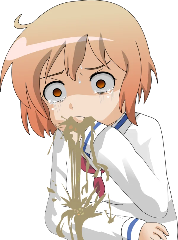 Anime Girl Vomiting Transparent PNG
