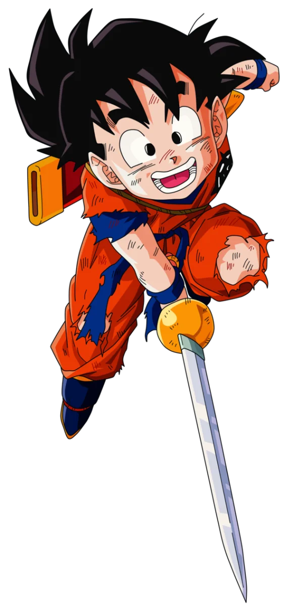 Kid Goku with Sword PNG Transparent Background