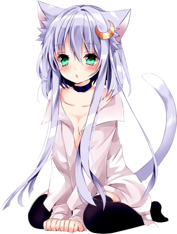 Cute Anime Neko Girl Transparent PNG