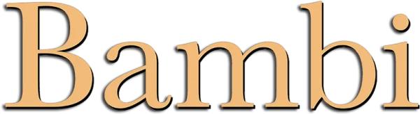 Bambi Word Text Logo Transparent PNG