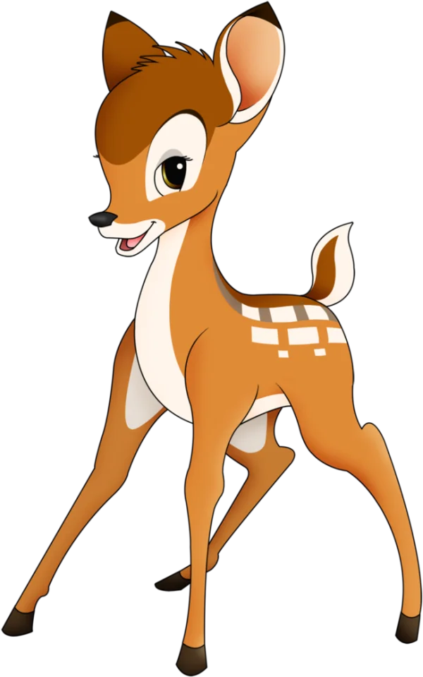 Cute Cartoon Fawn PNG Transparent Background