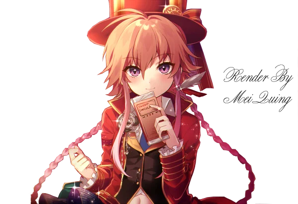 Cute Anime Girl with Chocolate Bar PNG