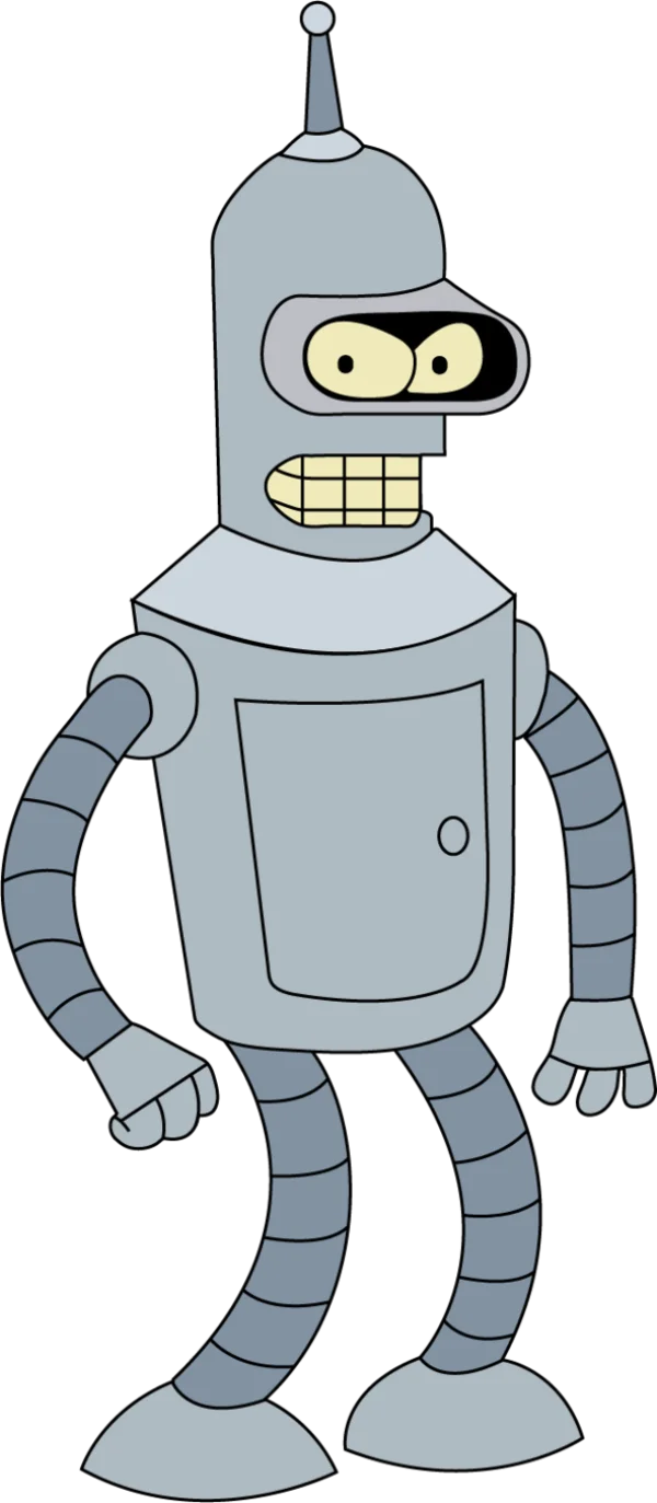 Bender Robot Cartoon Character PNG Transparent
