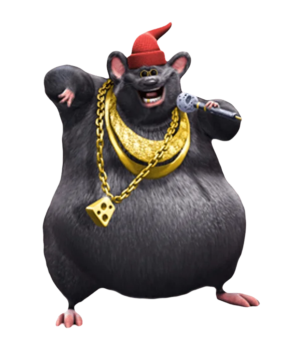 Biggie Cheese Rapper Rat PNG Transparent